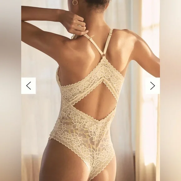 Mucci Aria Lace Bodysuit Anthropologie Bridal Lingerie - Picture 2 of 3